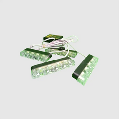 Police Grill Flasher Light White Color (4pcs set) 12V